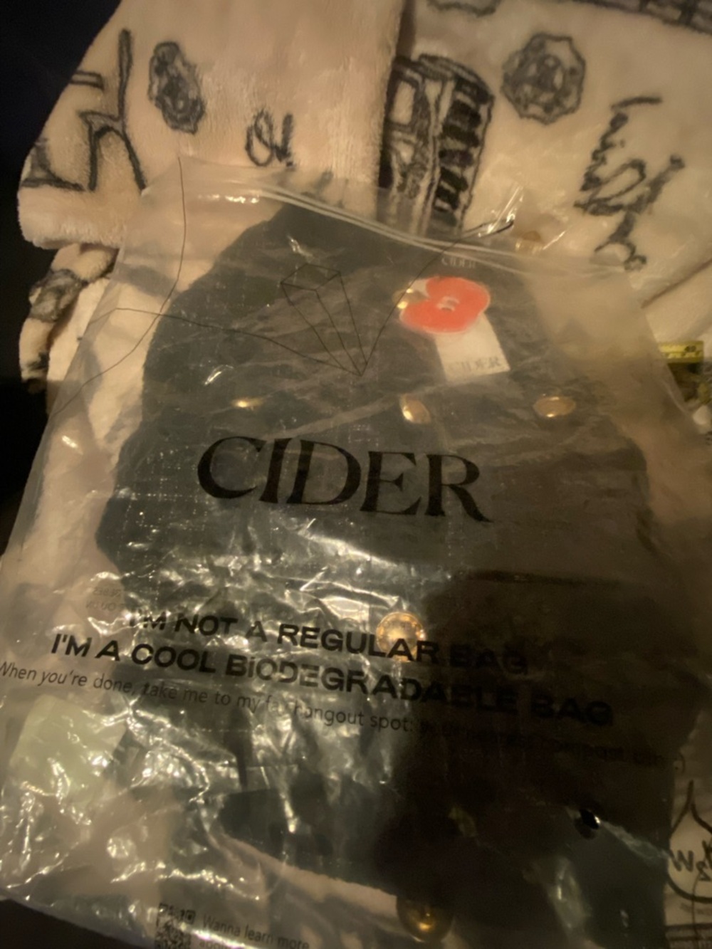 Cider Black Tweed Short-Sleeve Button-Front Mini Dress / XXS - Picture 14 of 16